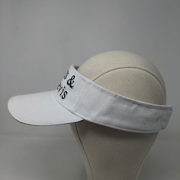 St. Kitts & Nevis Men's Strapback Sun Visor Cap Hat White Size 58CM Embroidered - Picture 3 of 7